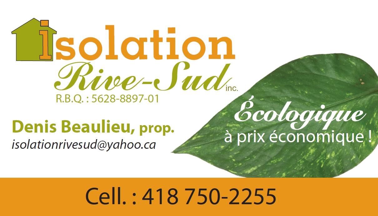 Bannière Isolation de la Rive-Sud inc.